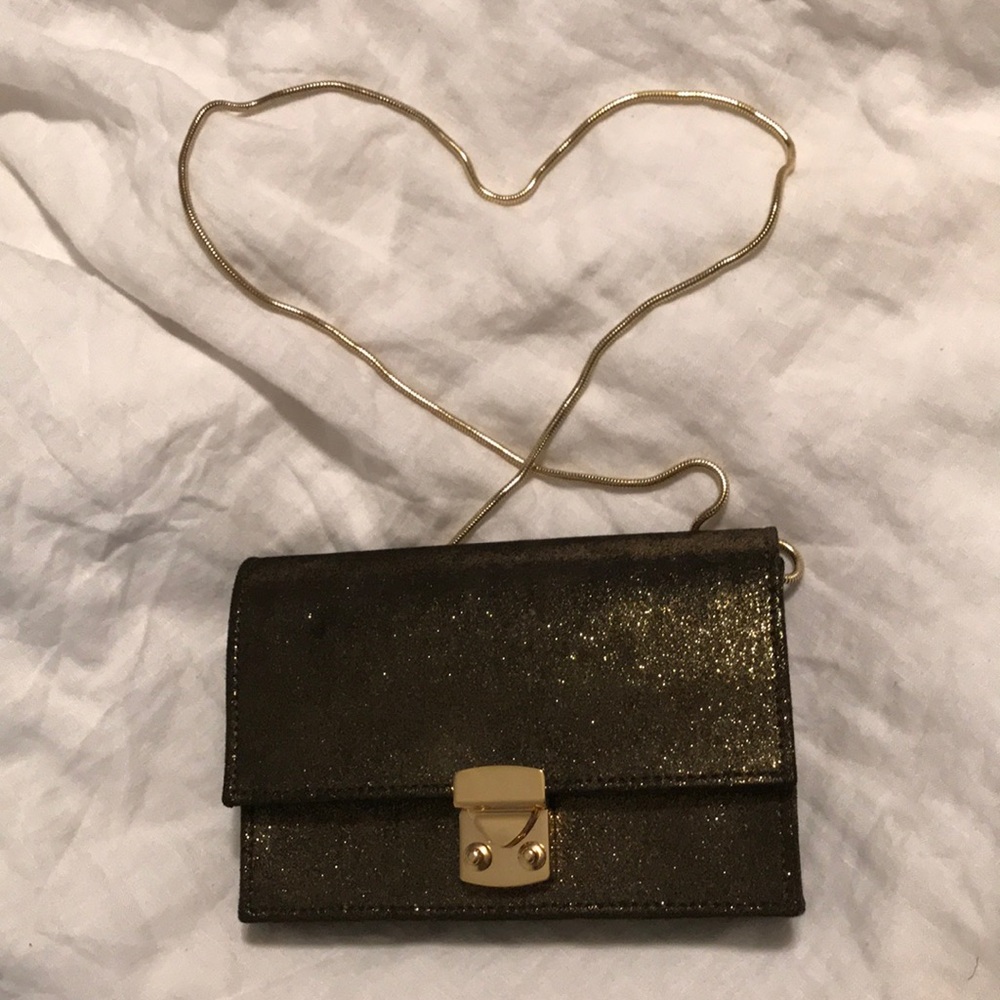 Onna Ehrlich Gold Clutch Crossbody
